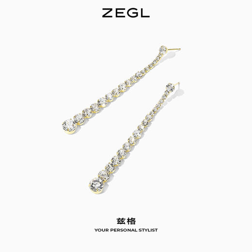 ZEGL高级感流星耳环女气质长款耳钉小众2021年新款潮925银针耳饰 商品图3