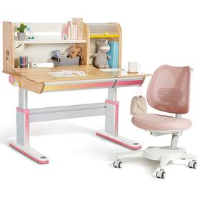 2平米 儿童学习桌实木桌梦境系列 （进口桦木）小学生书桌多功能桌椅套装 梦境1.2米+学习椅