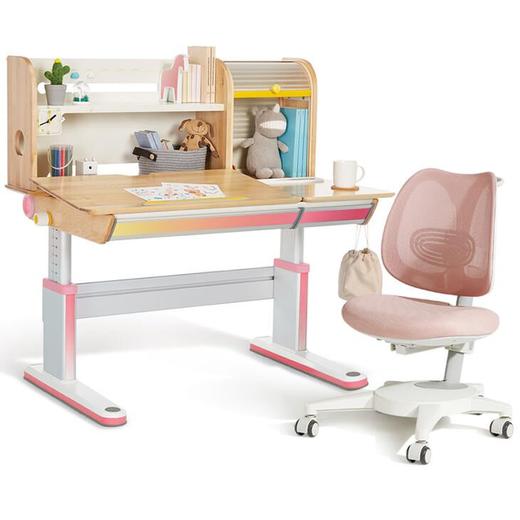 2平米 儿童学习桌实木桌梦境系列 （进口桦木）小学生书桌多功能桌椅套装 梦境1.2米+学习椅 商品图0