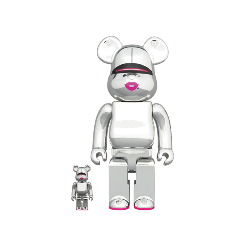 收藏系列 Be@rbrick 400%系列 空山基 红唇 银色