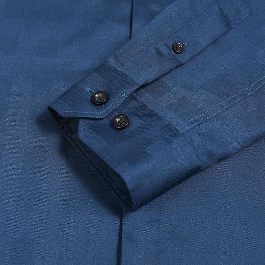 GOOD LUCK德鲨暗纹提花长袖衬衫L291136 商品图12