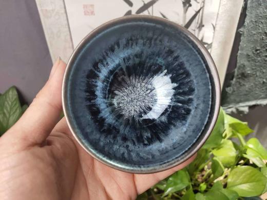 建盏百花建阳正品福建窑铁胎建盏杯主人杯茶杯大号将军杯 商品图0