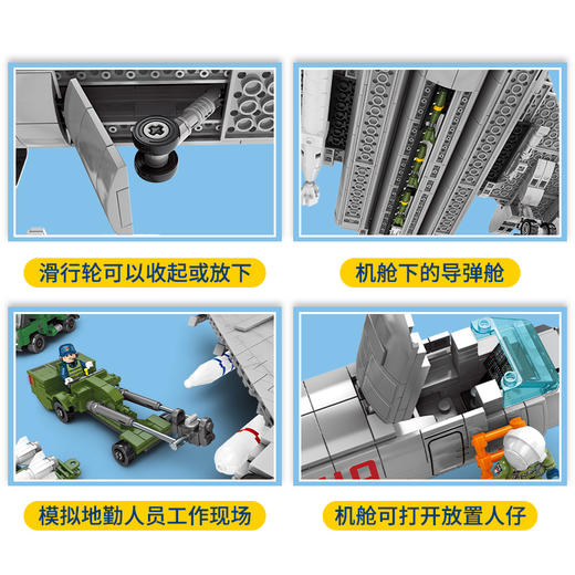 森宝积木  202135  中国轰 6K型中远程轰炸机 商品图3