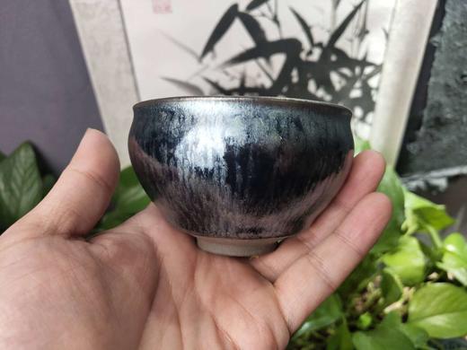 建盏百花建阳正品福建窑铁胎建盏杯主人杯茶杯大号将军杯 商品图3