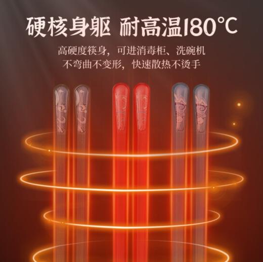 苏泊尔合金筷子家用一人一筷高档防滑防霉耐高温轻奢风高颜值尖头 10双装 商品图2