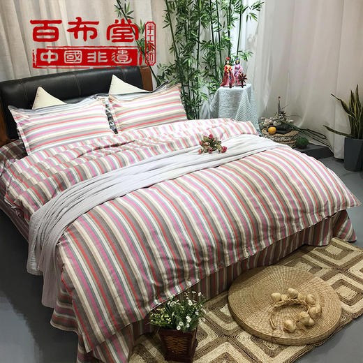 （乡村振兴商品）百布堂纯棉四件套A5 好运来（复古红） 商品图2