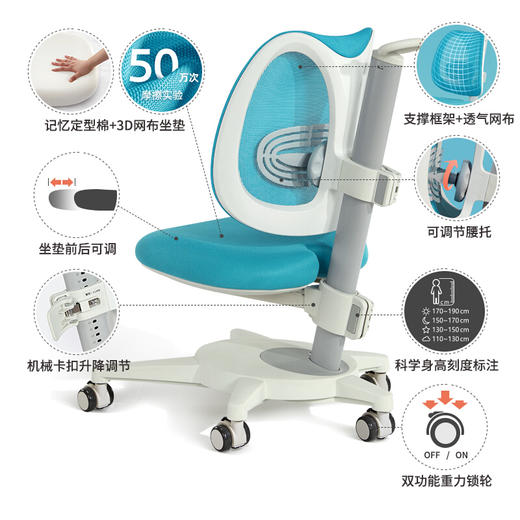 2平米 儿童学习桌实木桌梦境系列 （进口桦木）小学生书桌多功能桌椅套装 梦境1.2米+学习椅 商品图6