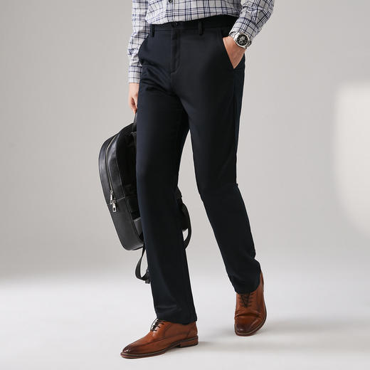 GOOD LUCK德鲨男装休闲裤时尚商务微弹力男装长裤子B287601 商品图2