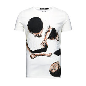 Marco Azzali 白色印花短袖T恤 T3829300