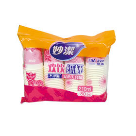 妙洁纸杯210ml*80只装
