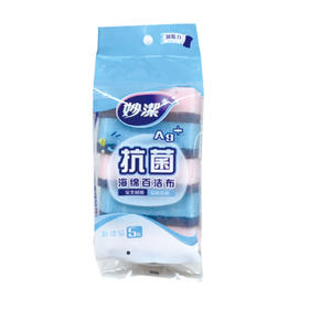妙洁抗菌海绵百洁布5片装