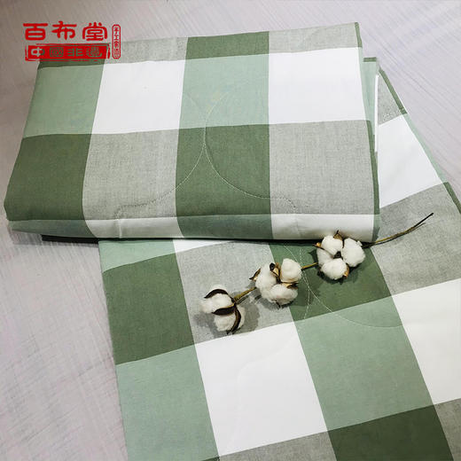 （乡村振兴商品）百布堂纯棉养生夏凉被 轻奢风（清新绿格） 商品图4