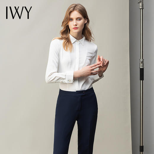 IWY/经典白色衬衫套装女工作服职业气质高端销售OL工装衬衣两件套 B0434+P11398 商品图1