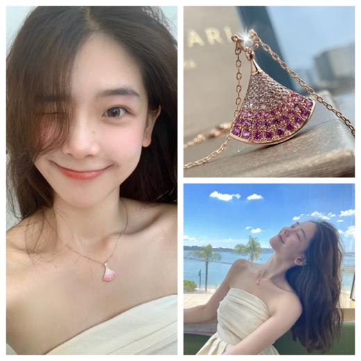 价值38000 谁戴谁好看！宝格丽DIVAS' DREAM系列渐变粉钻裙子项链 意式优雅魅力 神秘且令人难以忘怀的气质！V金材质+电镀咪金 保色效果超棒 配送全套包装！预售 商品图0