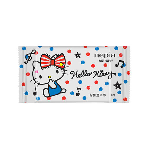 【长江外运】妮飘湿纸巾hello kitty袋装湿巾 独立片装湿巾10片*3 商品图3
