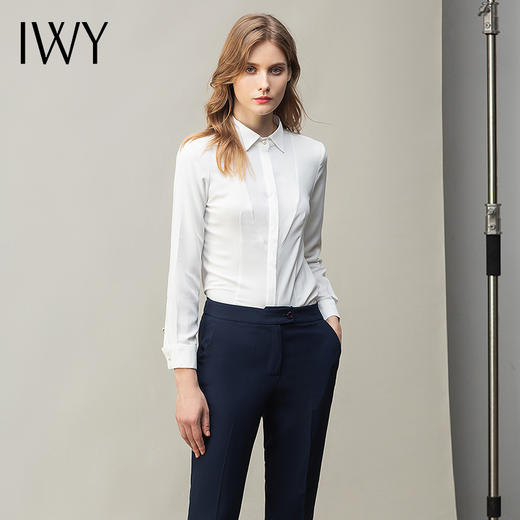 IWY/经典白色衬衫套装女工作服职业气质高端销售OL工装衬衣两件套 B0434+P11398 商品图0