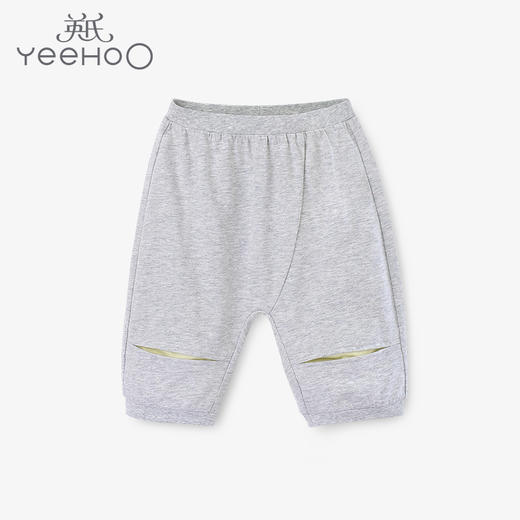 英氏-童衣类（夏）E1外着英针中裤花灰100CM 商品图0