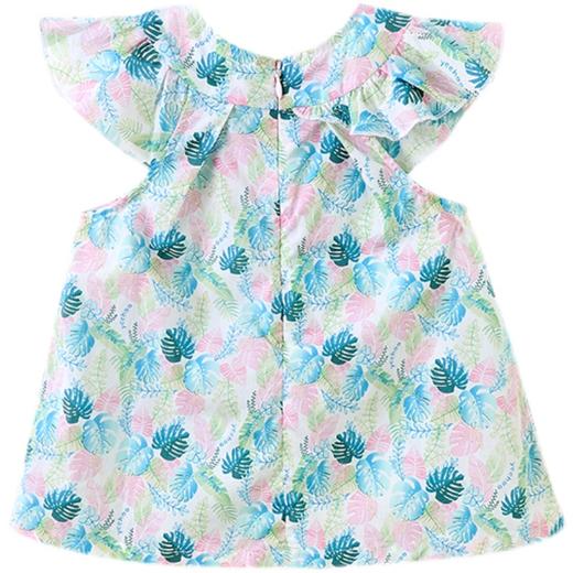 英氏-童衣类（夏）E1外着英梭短袖连衣裙白100CM 商品图4