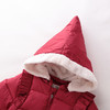 拉比-童衣类（冬）C9国风羽绒可脱帽中褛枣红 商品缩略图3
