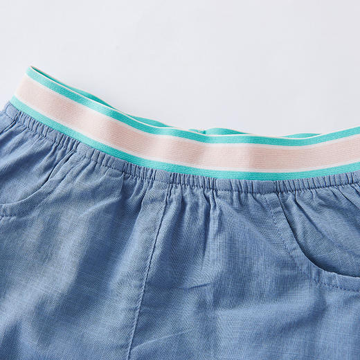 英氏-童衣类（夏）E1英梭短裤褪色蓝100CM 商品图1
