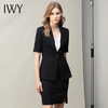 IWY/黑色女装套装一粒扣气质收腰显瘦西装短袖上班族百搭职业套裙 CS11232黑色 商品缩略图0