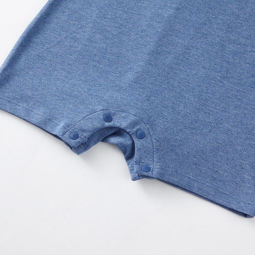 英氏-童衣类（夏）E1外着英针短蛤牛仔蓝66CM 商品图3