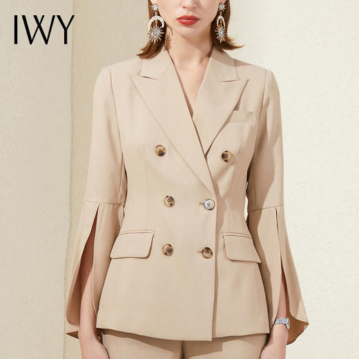 IWY/卡其职业西装套装时尚气质工作服总裁女神范面试正装ol 201017C1+P1 商品图4