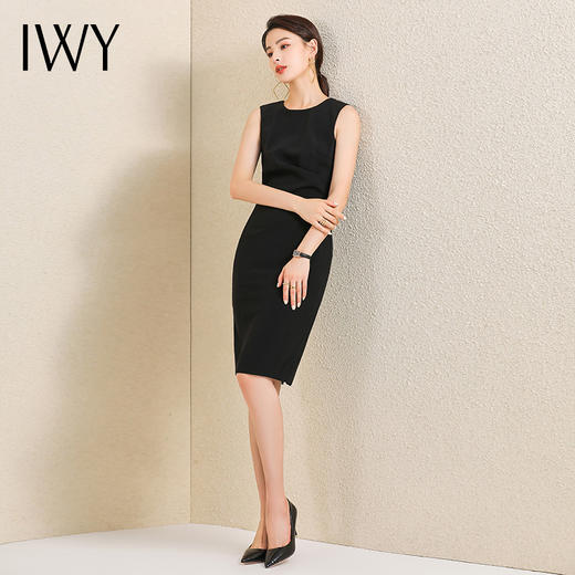 IWY/售楼部工作服女连衣裙修身名媛面试正装气质高端职业套裙 NQ620 商品图3
