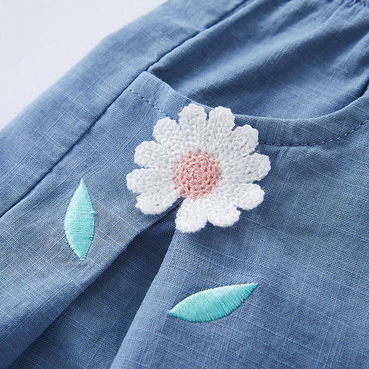 英氏-童衣类（夏）E1英梭短裤褪色蓝100CM 商品图2