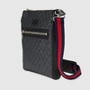 【预售】Gucci GG Supreme黑灰色帆布男士挎包单肩包 尺寸为27cm（宽）x 28.5cm（高）x 5cm（深） 商品缩略图1