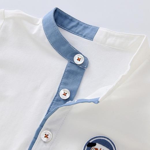 英氏-童衣类（夏）E1英针圆领短套衣英氏白73CM 商品图3