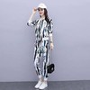 HRFS-WH77029新款潮流时尚气质休闲印花外套裤子两件套 商品缩略图2