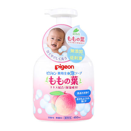 日本本土版 贝亲桃子沐浴露洗发沐浴二合一450ml预防痱子 商品图4