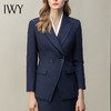IWY/藏青气质名媛风长袖西装套裙女简约休闲时尚工服职业装包臀OL CS11398 商品缩略图4