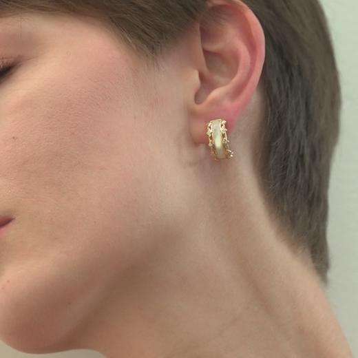 Dream梦系列｜白贝蕾丝耳环 商品图2