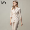 IWY/米白时尚套装女职业装收腰西装五分袖休闲通勤套裤职场商务风 C10408+P10407米白 商品缩略图1