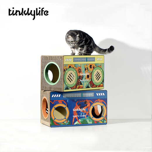 Tinklylife SANTU艺术收音机猫窝抓板 商品图1