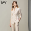 IWY/米白时尚套装女职业装收腰西装五分袖休闲通勤套裤职场商务风 C10408+P10407米白 商品缩略图0