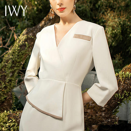 IWY/职业套装女五分袖轻熟风通勤正装裙气质时尚正式工作服连衣裙 NQ528-W 商品图4