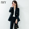IWY/高端职业套装女长袖双排扣西装经典藏蓝商务套裤职场正装NCP10433 商品缩略图1