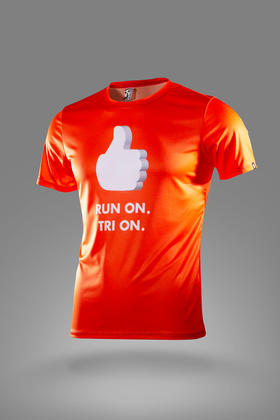 严素跑步TEE,点个赞,男/女款,轻量 短袖T恤 速干快干 严素态度