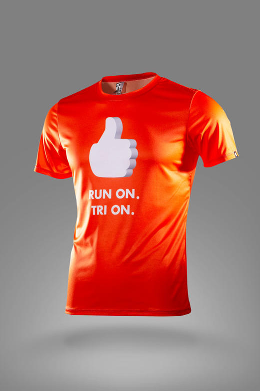 严素跑步TEE,点个赞,男/女款,轻量 短袖T恤 速干快干 严素态度 商品图0