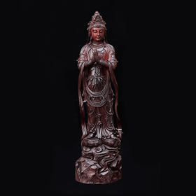 观音小叶紫檀木雕46*12cm ZYXD