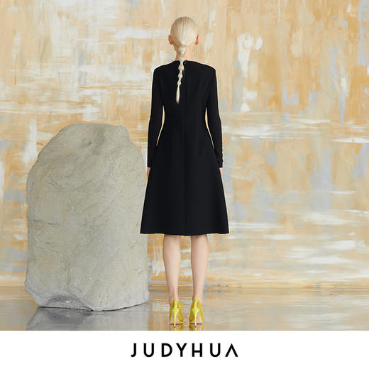 JUDYHUA 皱褶拼接设计连衣裙 商品图2