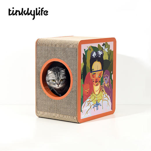 Tinklylife SANTU艺术装饰画猫窝抓板不掉屑大号大空间猫咪用品 商品图8