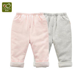 拉比-童衣类（冬）C9家居初礼反口长裤铺棉玫瑰