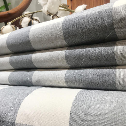 （乡村振兴商品）百布堂纯棉粗布养生夏凉被（灰白格） 商品图4