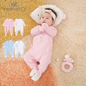 英氏婴儿连体衣宝宝四季居家包脚哈爬服YLHAJ01029A YLHAJ01031A