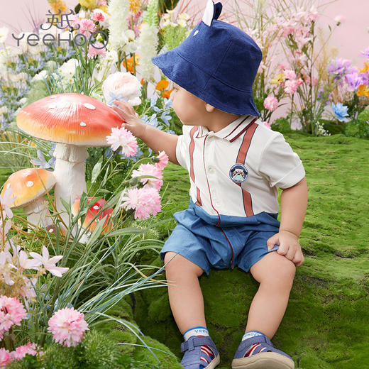 英氏-童衣类（夏）E1英针短蛤英氏白66CM 商品图0