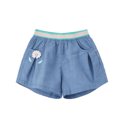 英氏-童衣类（夏）E1英梭短裤褪色蓝100CM 商品图4